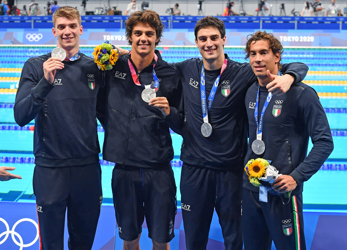 Silver quartet! The 4x100 freestyle relay makes history: 2nd on the podium in Tokyo 2020