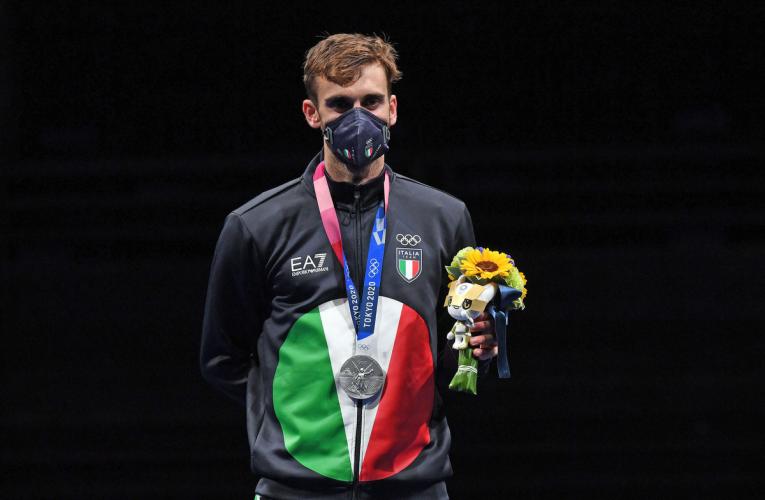 Garozzo with the silver medal
