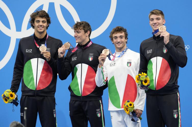 Italia Team earns Bronze Medal in 4x100 Medley Relay